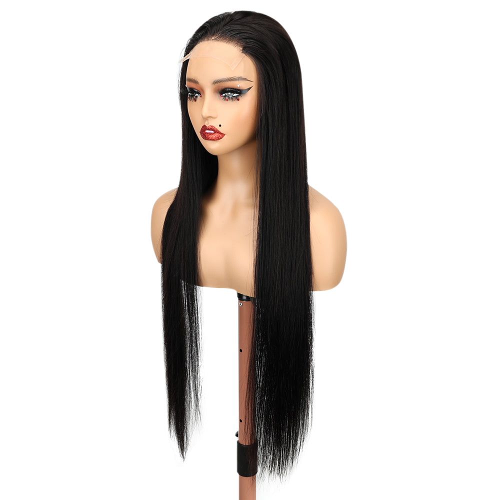 Kinnis Bone Straight 4x4 Lace Closure Wigs with Pre Plucked Hairline Human Hair Wig