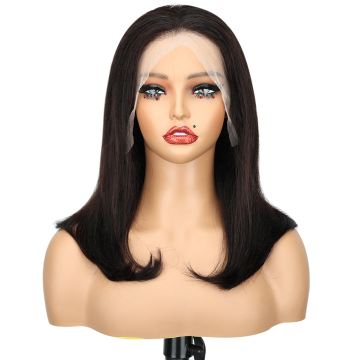 Kinnis Silky Straight Bob 13x4 HD Lace Frontal Human Hair Glueless Wig