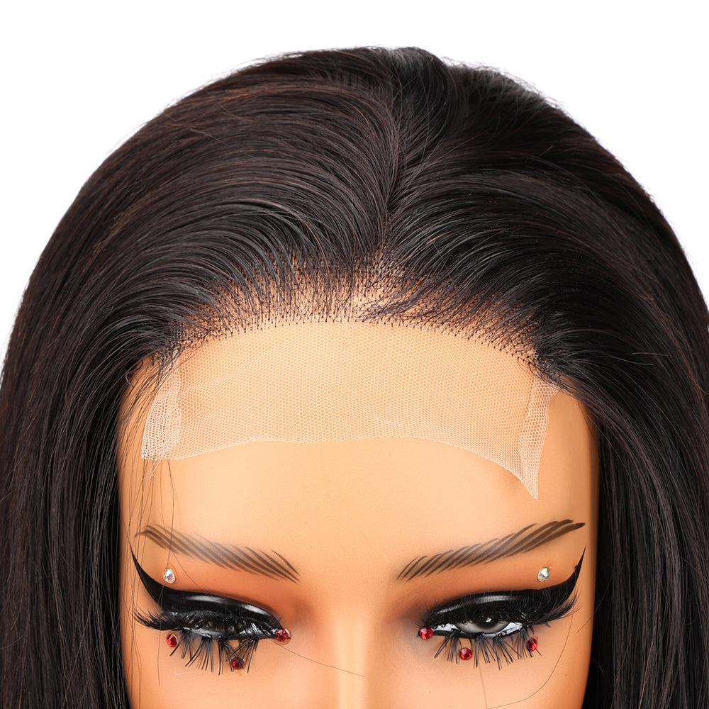 Kinnis Bone Straight 4x4 Lace Closure Wigs with Pre Plucked Hairline Human Hair Wig