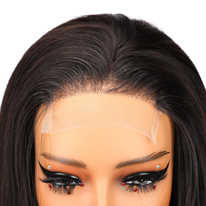 Kinnis Bone Straight 4x4 Lace Closure Wigs with Pre Plucked Hairline Human Hair Wig