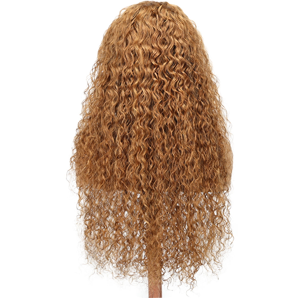 Kinnis Light Brown Jerry Curly 13x4 HD Lace Front Virgin Hair Human Hair Wig