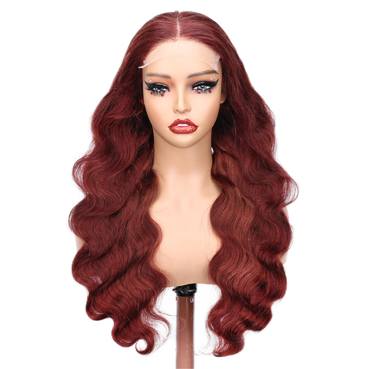 Kinnis Reddish Brown 5x5 HD Lace Frontal Body Wave Wig Pre-plucked Human Hair Wig