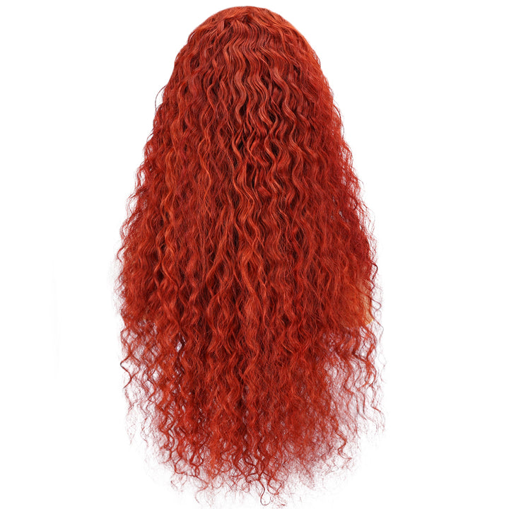 Kinnis #350 Orange Ginger Colored Water Wave 13x4 HD Lace Frontal Human Hair Wig