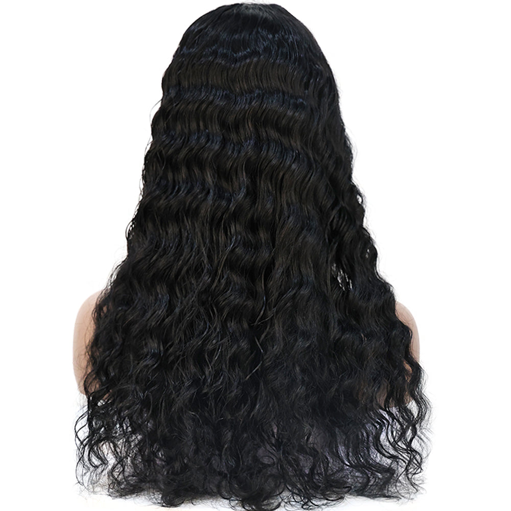 Kinnis 4x4 Lace Closure Deep Wave Wig Pre Plucked Natural Human Hair Wigs