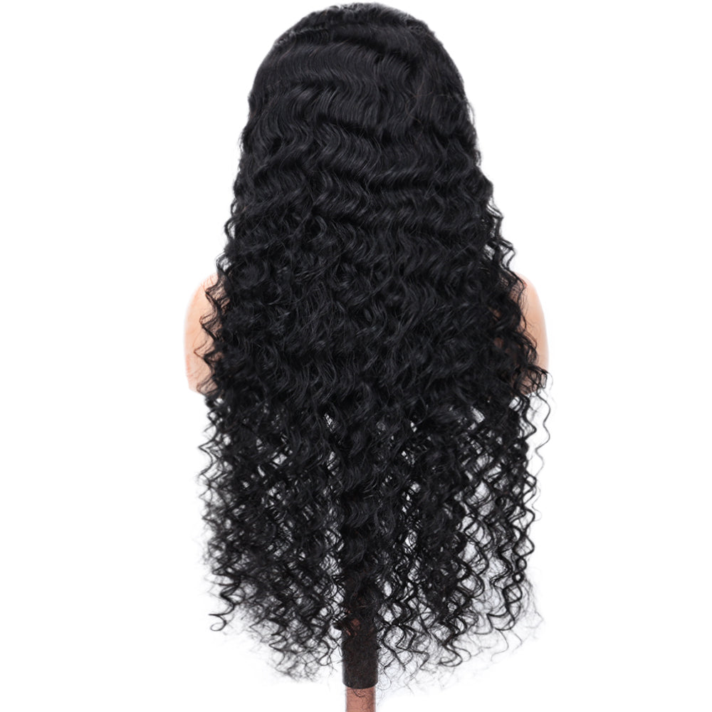 Kinnis Deep Wave 13x6 HD Lace Frontal Wig Pre Plucked Curly Hair Glueless Wig