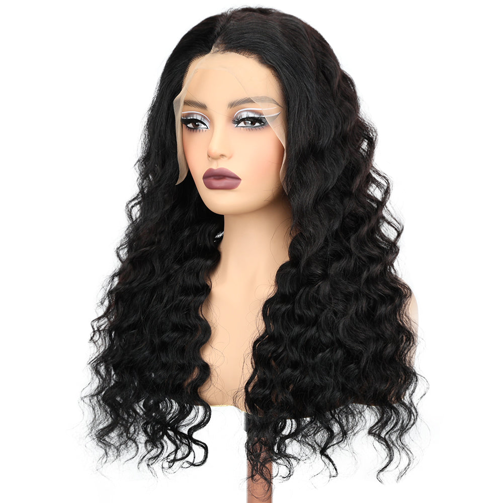 Kinnis Loose Deep Wave 13x6 HD Lace Frontal Pre-Plucked Human Hair Wig