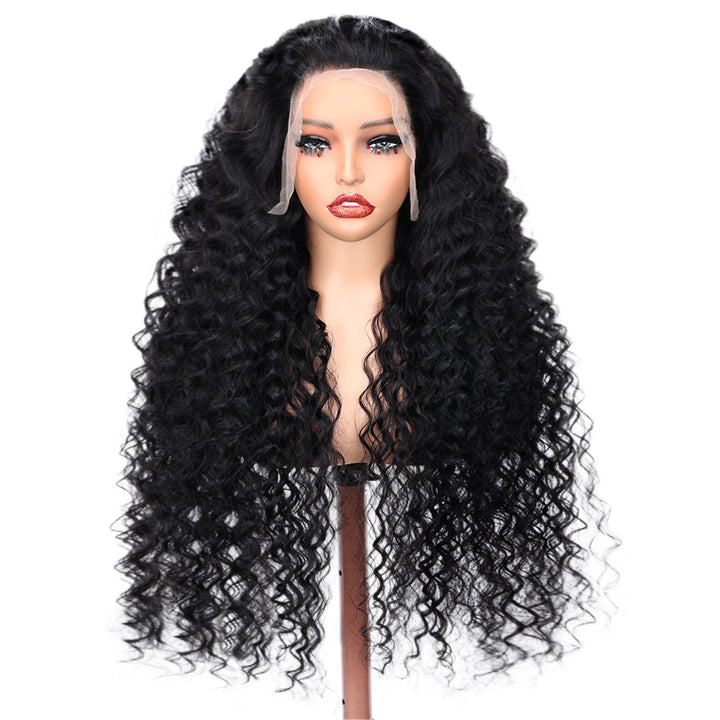 Kinnis Deep Wave 13x6 HD Lace Frontal Wig Pre Plucked Curly Hair Glueless Wig