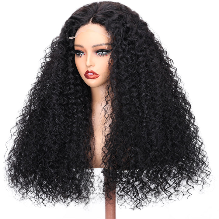 Kinnis Jerry Curly 5x5 HD Lace Closure Wigs Real Virgin Human Hair Glueless Wig