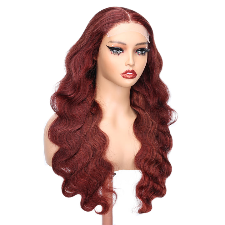 Kinnis Reddish Brown 5x5 HD Lace Frontal Body Wave Wig Pre-plucked Human Hair Wig