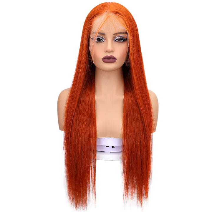 Kinnis Pre Plucked Ginger 13x4 Lace Front Wigs Straight Wigs With Natural Hairline Human Hair Wig