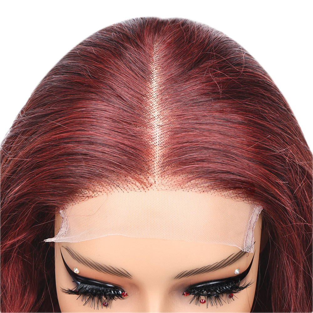 Kinnis Reddish Brown 5x5 HD Lace Frontal Body Wave Wig Pre-plucked Human Hair Wig