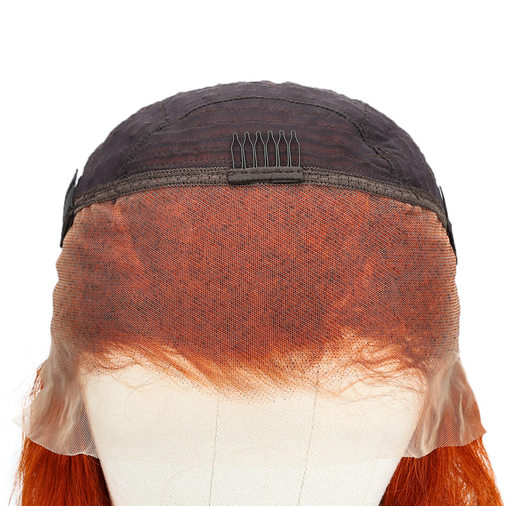 Kinnis Deep Wave Ginger Orange 13x4 HD Lace Front Wigs Human Hair Wig